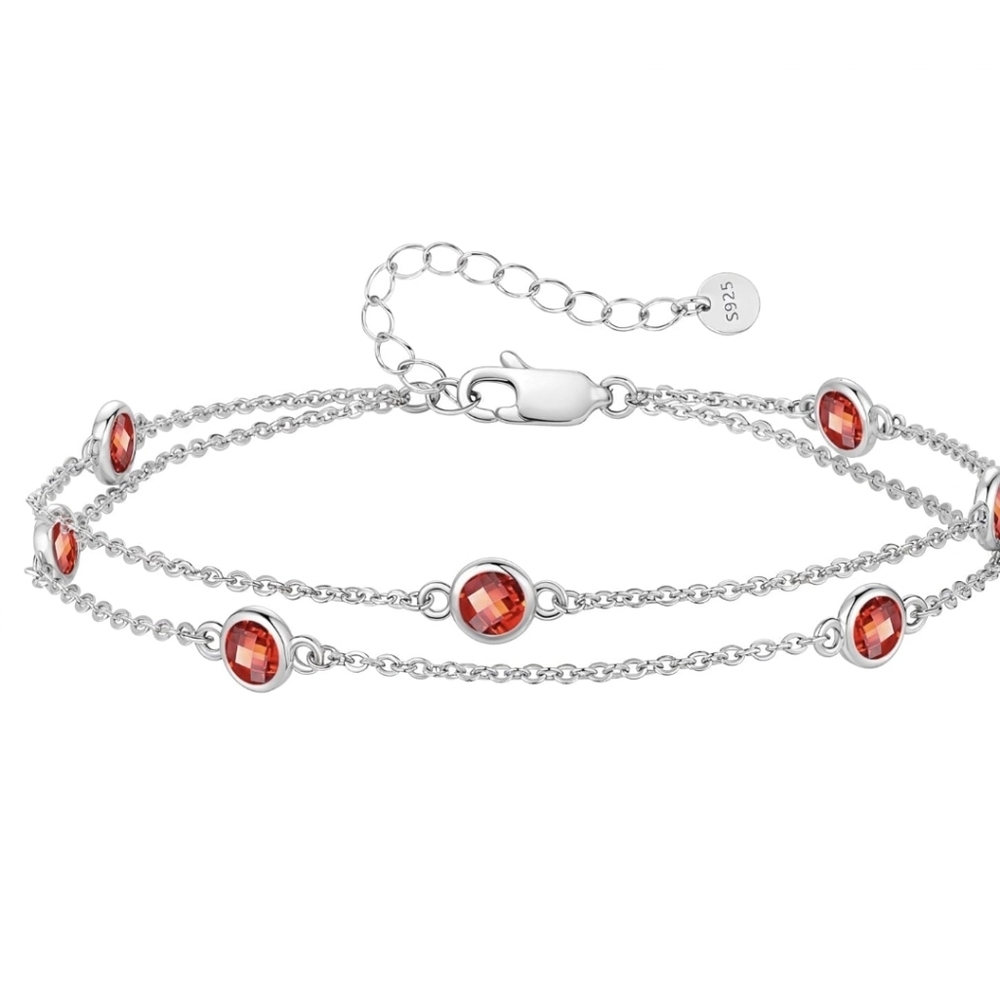 925 Silver Bracelet With Birthstone